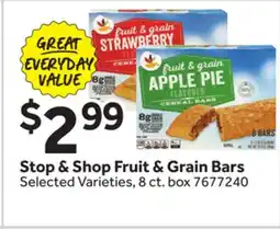 Stop&Shop Stop & Shop Fruit & Grain Bars offer