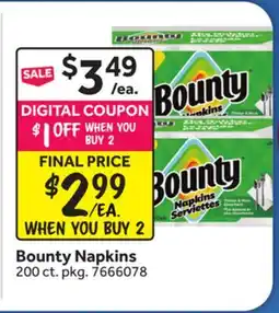 Stop&Shop Bounty Napkins offer