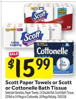 Stop&Shop Scott Paper Towels or Scott or Cottonelle Bath Tissue offer