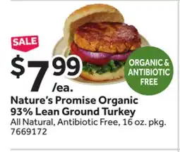 Stop&Shop Nature's Promise Organic 93% Lean Ground Turkey offer