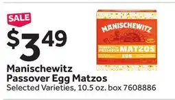 Stop&Shop Manischewitz Passover Egg Matzos offer