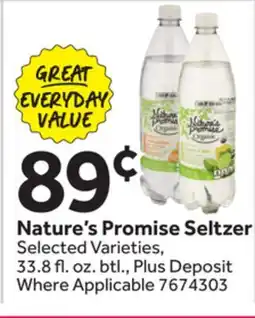 Stop&Shop Nature's Promise Seltzer offer