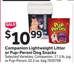 Stop&Shop Companion Lightweight Litter or Pup-Peroni Dog Snacks offer
