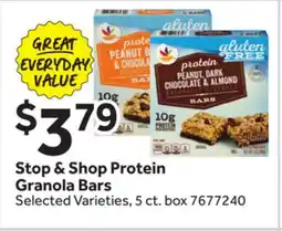Stop&Shop Stop & Shop Protein Granola Bars offer