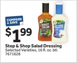Stop&Shop Stop & Shop Salad Dressing offer