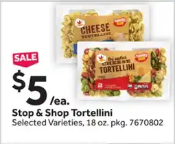 Stop&Shop Stop & Shop Tortellini offer