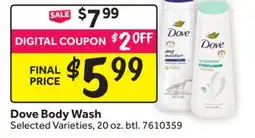 Stop&Shop Dove Body Wash offer