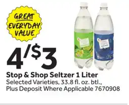 Stop&Shop Stop & Shop Seltzer offer