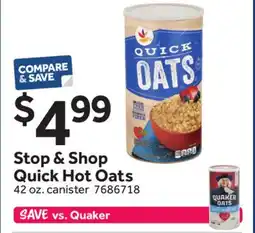 Stop&Shop Stop & Shop Quick Hot Oats offer