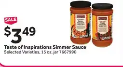 Stop&Shop Taste of Inspirations Simmer Sauce offer