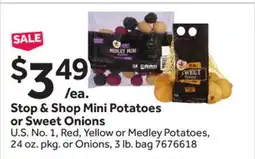 Stop&Shop Stop & Shop Mini Potatoes or Sweet Onions offer