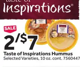 Stop&Shop Taste of Inspirations Hummus offer