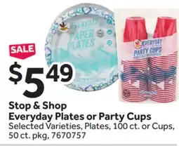 Stop&Shop Stop & Shop Everyday Plates or Party Cups offer