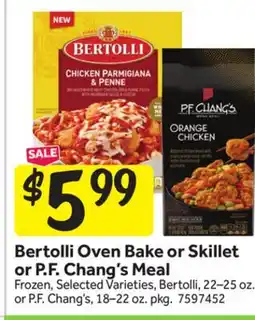 Stop&Shop Bertolli Oven Bake or Skillet or P.F. Chang's Meal offer