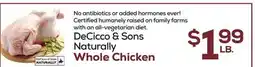 DeCicco & Sons DeCicco & Sons Naturally Whole Chicken offer
