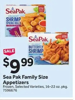 Stop&Shop Sea Pak Family Size Appetizers offer