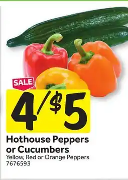 Stop&Shop Hothouse Peppers or Cucumbers offer