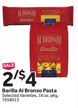 Stop&Shop Barilla Al Bronzo Pasta offer