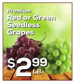 DeCicco & Sons Premium Red or Green Seedless Grapes offer
