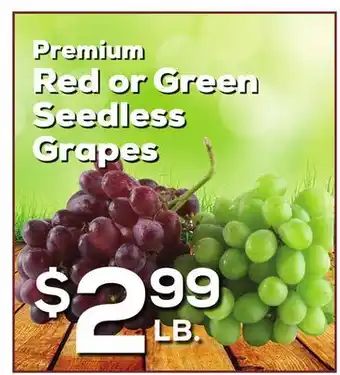 DeCicco & Sons Premium Red or Green Seedless Grapes offer