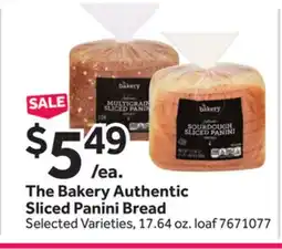 Stop&Shop The Bakery Authentic Sliced Panini Bread offer