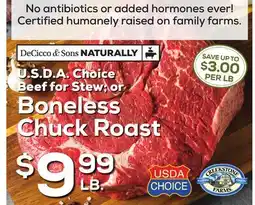 DeCicco & Sons Boneless Chuck Roast offer