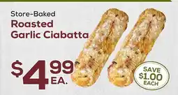 DeCicco & Sons Roasted Garlic Ciabatta offer