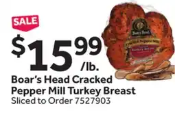 Stop&Shop Boar's Head Cracked Pepper Mill Turkey Breast offer