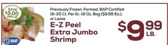DeCicco & Sons E-Z Peel Extra Jumbo Shrimp offer