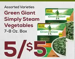 DeCicco & Sons Green Giant Simply Steam Vegetables offer