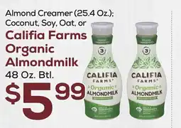DeCicco & Sons Califia Farms Organic Almondmilk offer