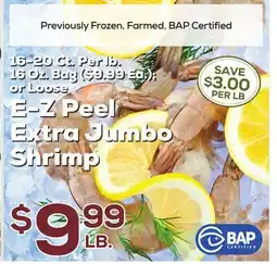 DeCicco & Sons E-Z Peel Extra Jumbo Shrimp offer