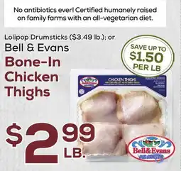 DeCicco & Sons Bell & Evans Bone-In Chicken Thighs offer