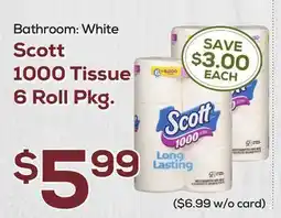 DeCicco & Sons Scott 1000 Tissue 6 Roll Pkg offer