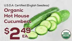 DeCicco & Sons Organic Hot House Cucumbers offer