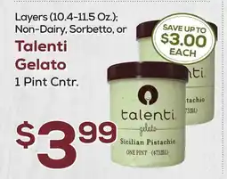 DeCicco & Sons Talenti Gelato 1 Pint Cntr offer