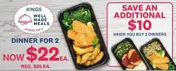 Kings Food Markets DINNER FOR 2 offer