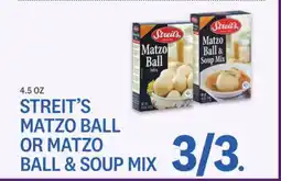Kings Food Markets STREIT'S MATZO BALL OR MATZO BALL & SOUP MIX offer