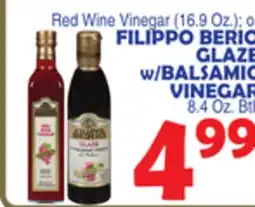 Bravo Supermarkets FILIPPO BERIO GLAZE W/BALSAMIC VINEGAR 8.4 Oz. Btl offer