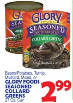 Bravo Supermarkets GLORY FOODS SEASONED COLLARD GREENS offer