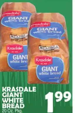 Bravo Supermarkets KRASDALE GIANT WHITE BREAD offer