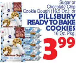 Bravo Supermarkets PILLSBURY READY TO BAKE COOKIES 16 Oz. Pkg offer