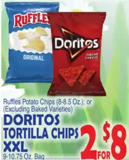 Bravo Supermarkets DORITOS TORTILLA CHIPS XXL 9-10.75 Oz. Bag offer