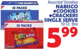 Bravo Supermarkets NABISCO COOKIES, CRACKERS SINGLE SERVE offer