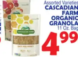 Bravo Supermarkets CASCADIAN FARM ORGANIC GRANOLA offer