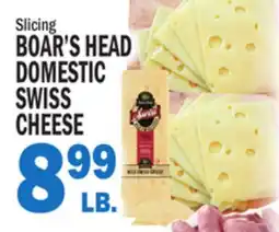 Bravo Supermarkets BOAR'S HEAD DOMESTIC SWISS CHEESE offer