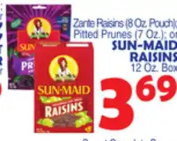 Bravo Supermarkets SUN-MAID RAISINS 12 Oz. Box offer