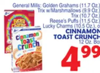 Bravo Supermarkets CINNAMON TOAST CRUNCH offer