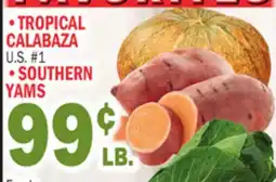Bravo Supermarkets •TROPICAL CALABAZA •SOUTHERN YAMS offer