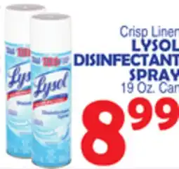 Bravo Supermarkets LYSOL DISINFECTANT SPRAY offer